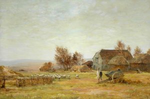 Uma fazenda de ovelhas em South Downs, 1906